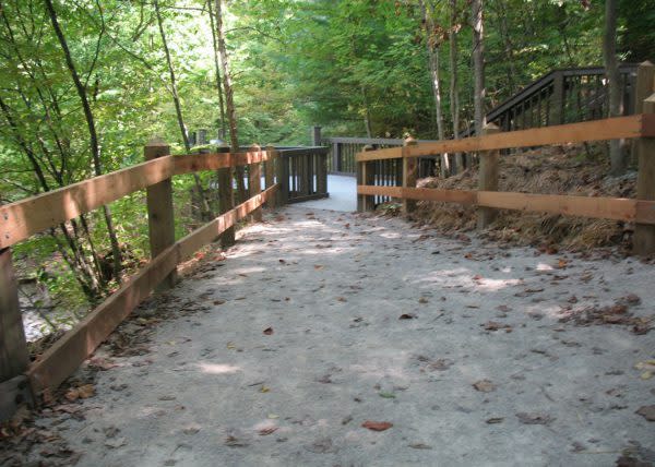 Path to Waterfall Overlook at McCormicks Creek, Accessible Attractions in Indiana